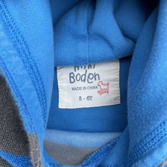 Mini Boden Hooded Toweling Top ~ 5/6 - Picture 9 of 11